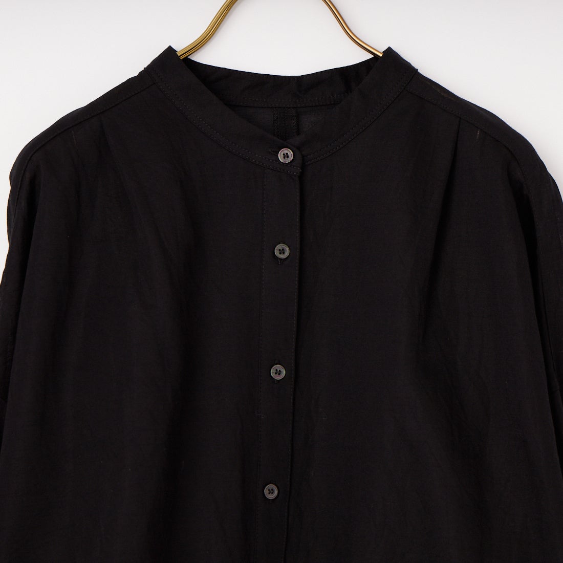 TenuE [テニュイ] バンドカラーシャツ [25100201] BLACK