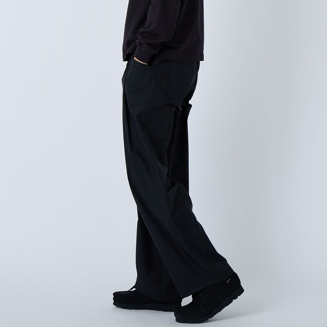 DANTON [ダントン] スタナーナイロンタックパンツ [DT-E0275SNY] BLACK &&モデル身長：179cm 着用サイズ：40&&