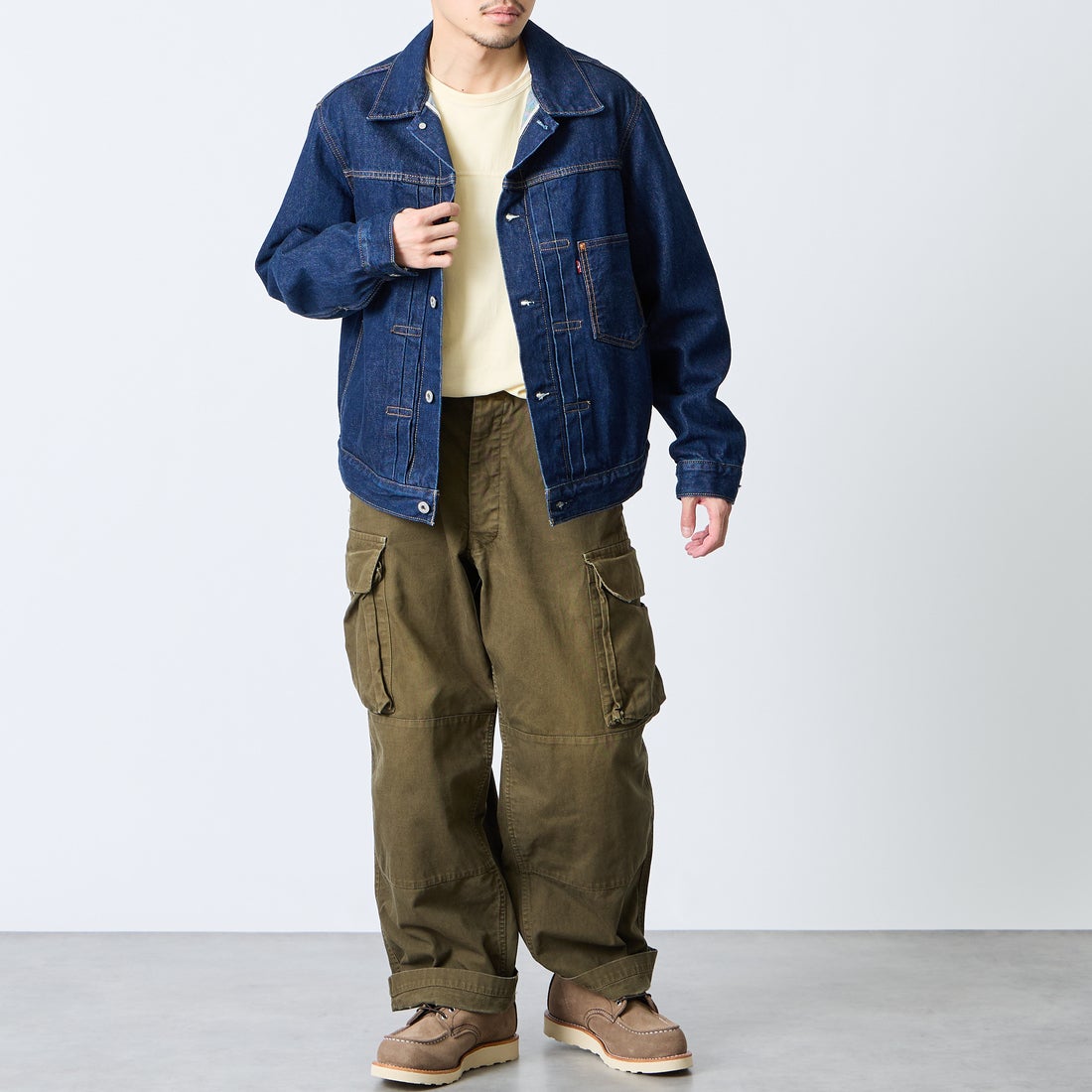 LEVI'S [リーバイス] TYPE1 トラッカージャケット [A3174-00] 30 NEW SEL &&モデル身長：168cm 着用サイズ：M&&