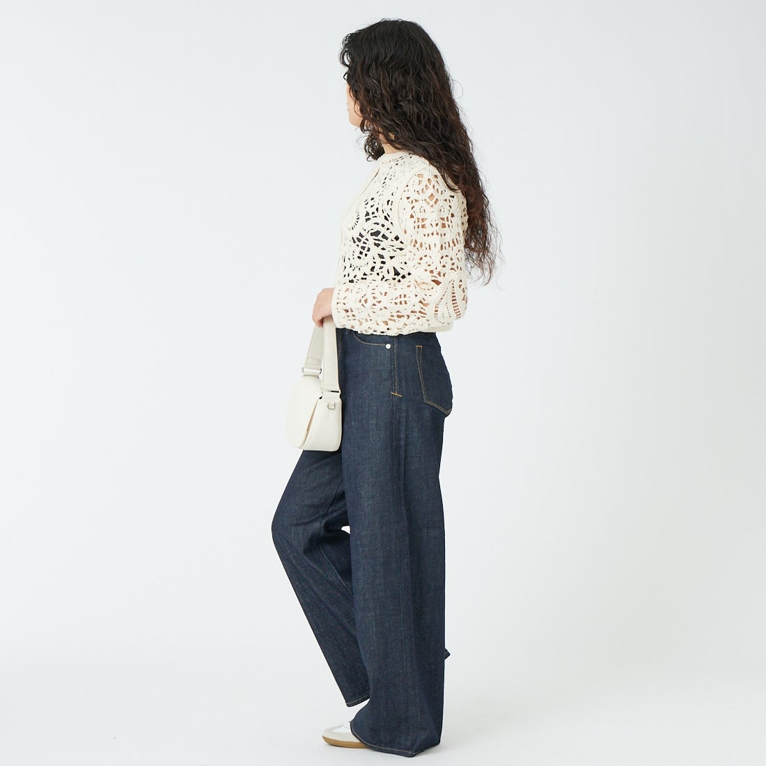 YANUK [ヤヌーク] MARY バギーストレートデニム [57162020] OWI &&モデル身長：162cm 着用サイズ：24&&