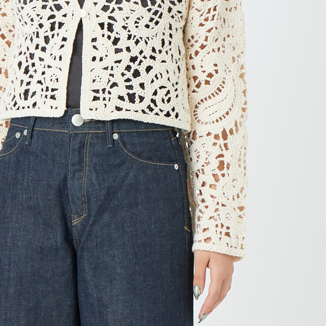 YANUK [ヤヌーク] MARY バギーストレートデニム [57162020] OWI &&モデル身長：162cm 着用サイズ：24&&