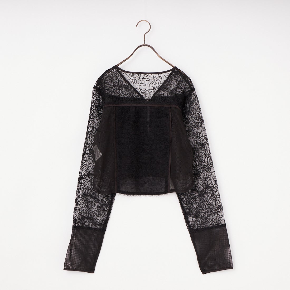 &g'aime [アンジェム] レースフリンジボレロ [293-68703] ﾌﾞﾗｯｸ