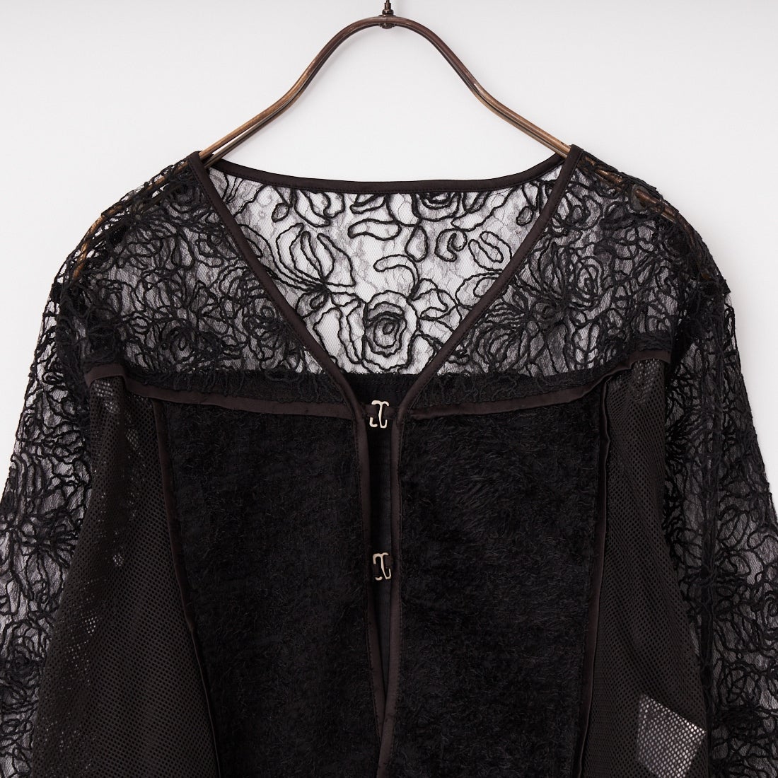 &g'aime [アンジェム] レースフリンジボレロ [293-68703] ﾌﾞﾗｯｸ