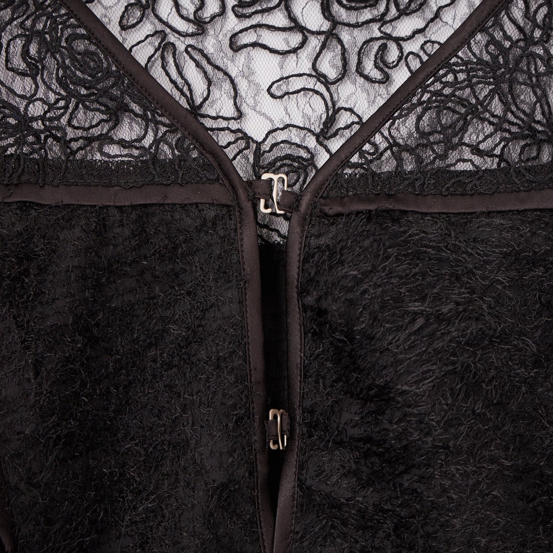 &g'aime [アンジェム] レースフリンジボレロ [293-68703] ﾌﾞﾗｯｸ