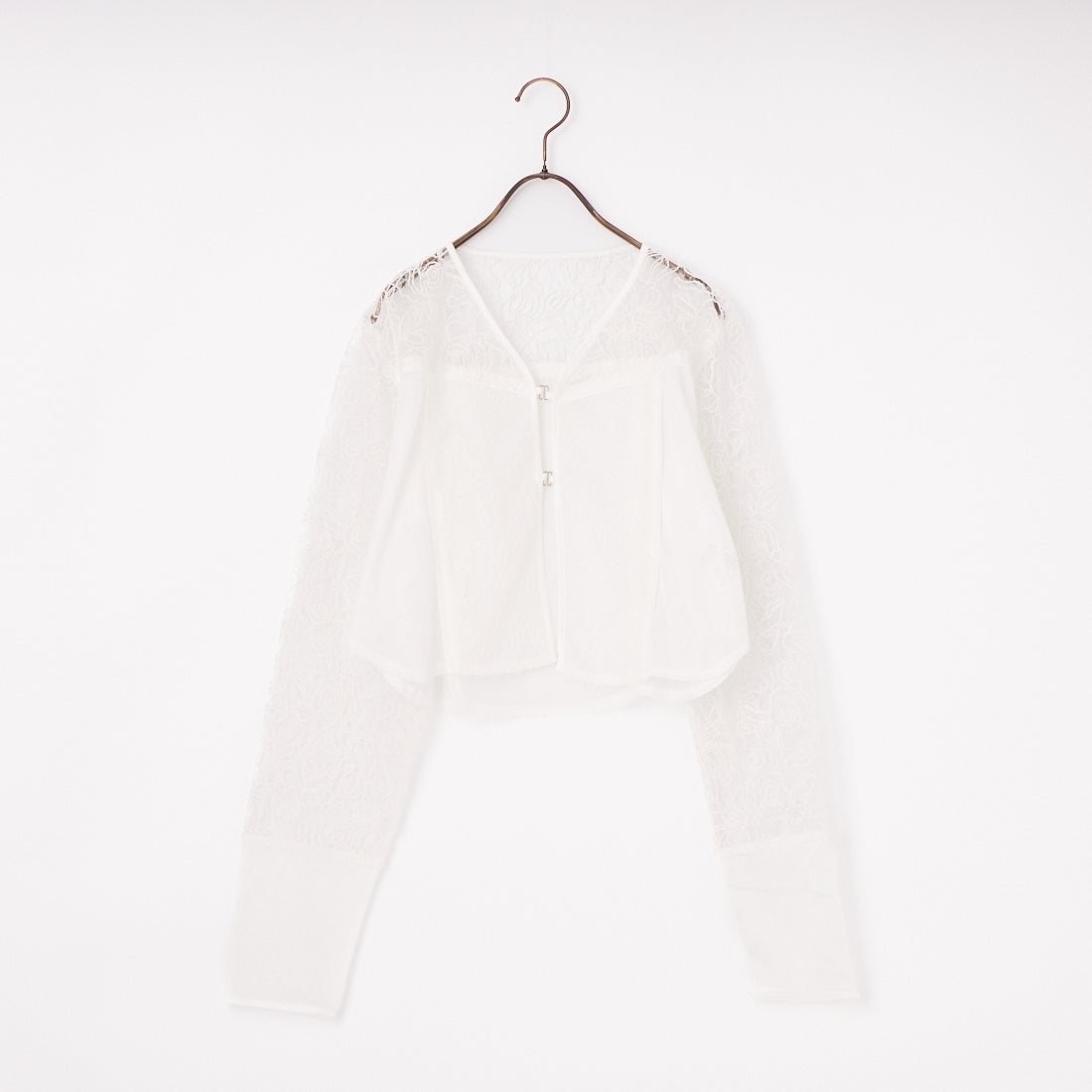 &g'aime [アンジェム] レースフリンジボレロ [293-68703] ﾎﾜｲﾄ