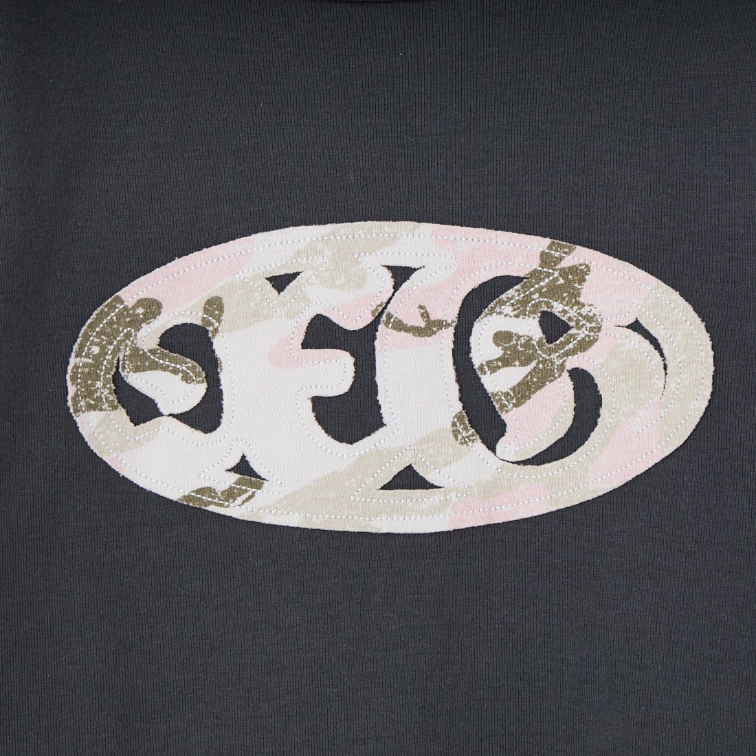 X-girl [エックスガール] オーバルロゴ パッチ コンパクトTシャツ [105261011020] CHARCOAL