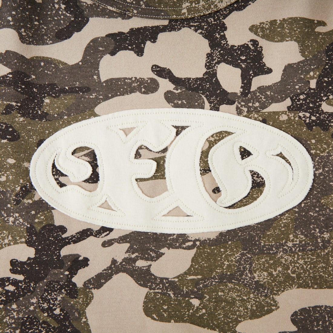 X-girl [エックスガール] オーバルロゴ パッチ コンパクトTシャツ [105261011020] CAMO