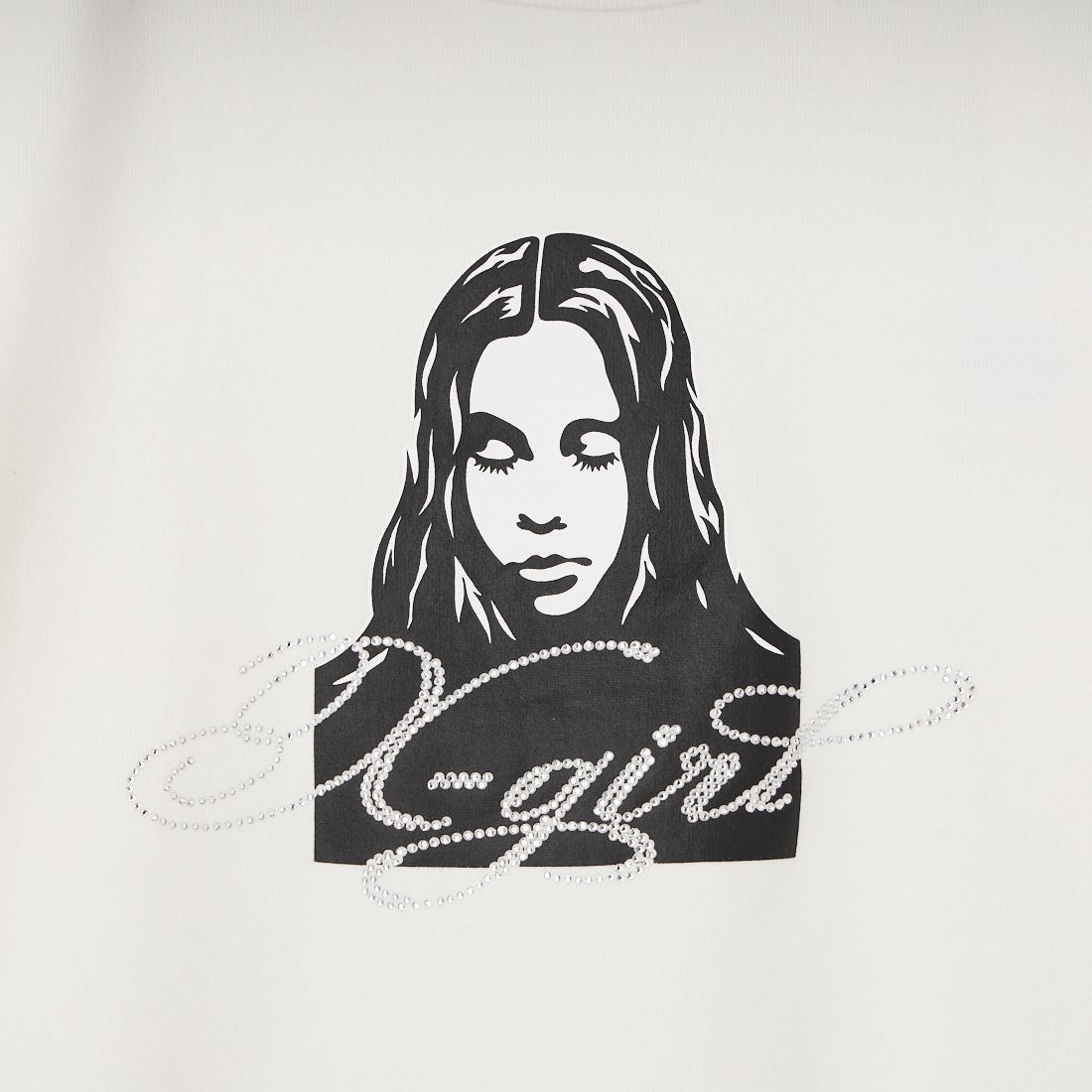 X-girl [エックスガール] ラインストーン コンパクトTシャツ [105261011006] WHITE