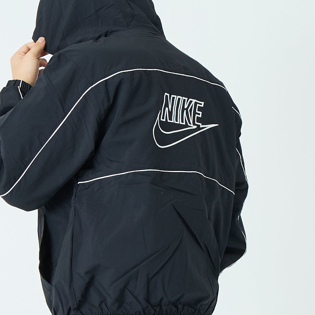NIKE [ナイキ] メンズ フーデッドジャケット [HJ2013] 010ﾌﾞﾗｯｸ &&モデル身長：179cm 着用サイズ：M&&
