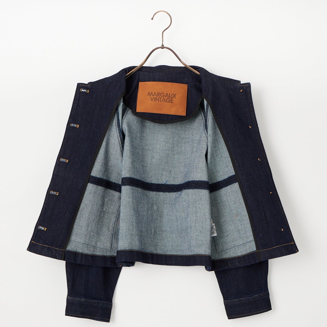 Margaux vintage [マルゴーヴィンテージ] 衿付きデニムジャケット [MG-JK-26035-S] INDIGO