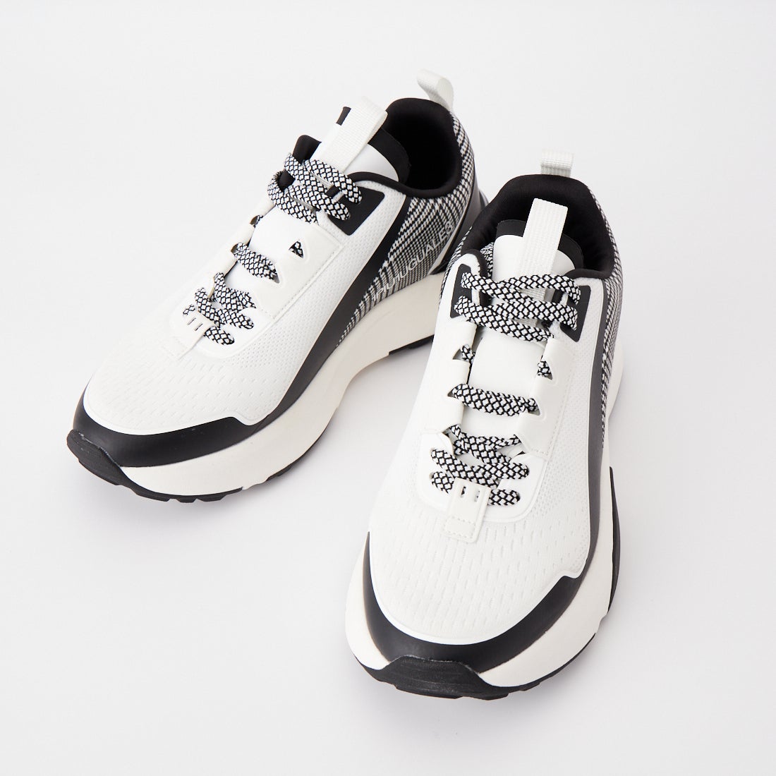 1PIU1UGUALE3 RELAX [ウノ ピゥ ウノ ウグァーレ トレ] グレンチェックスニーカー [USX-26009] SN10 WHITE