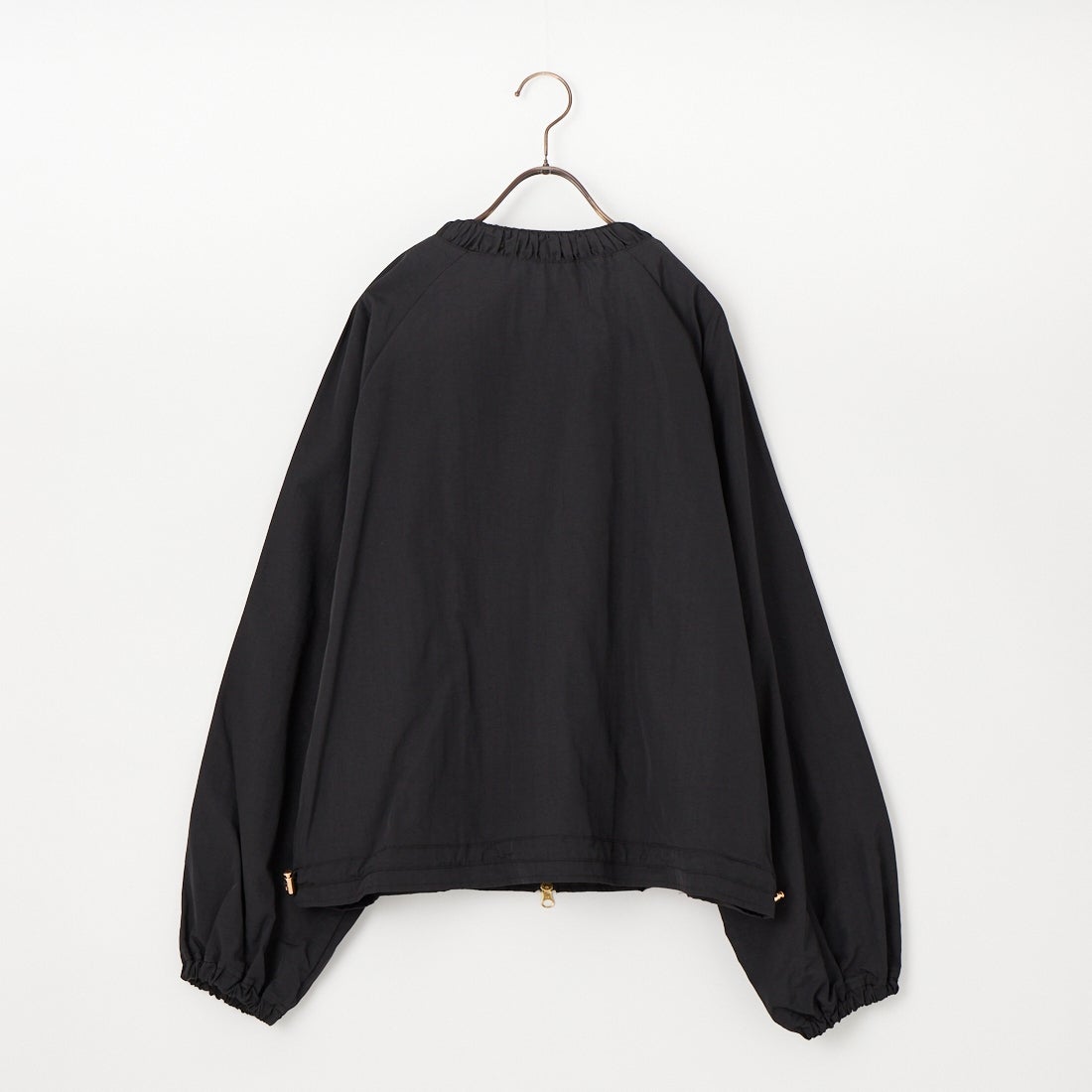 Margaux vintage [マルゴーヴィンテージ] 撥水ナイロンノーカラーブルゾン [MG-JK-26013-S] BLACK