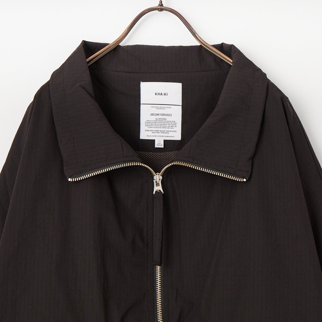 KHA:KI [カーキ] スタンドカラージャケット [MIL25HJK3232] BLACK