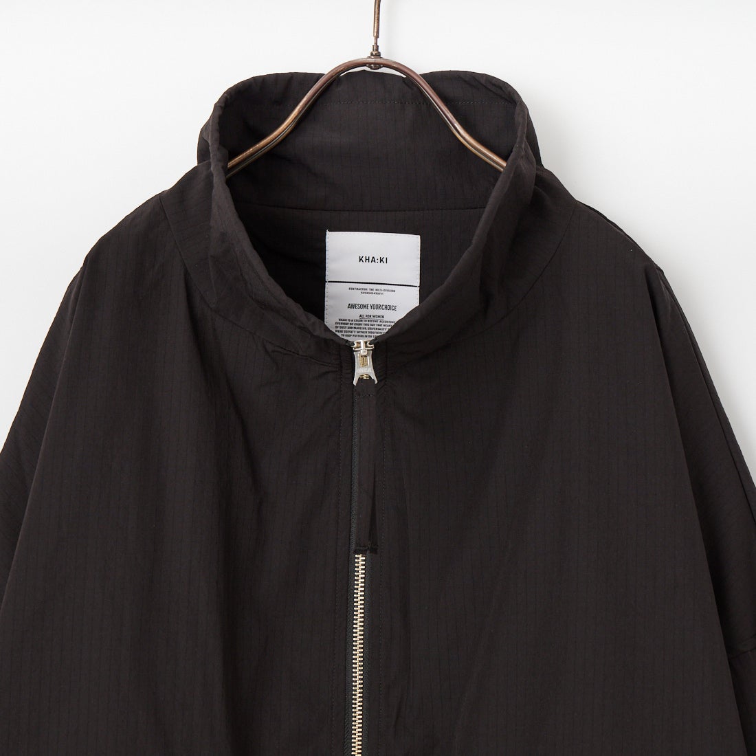 KHA:KI [カーキ] スタンドカラージャケット [MIL25HJK3232] BLACK