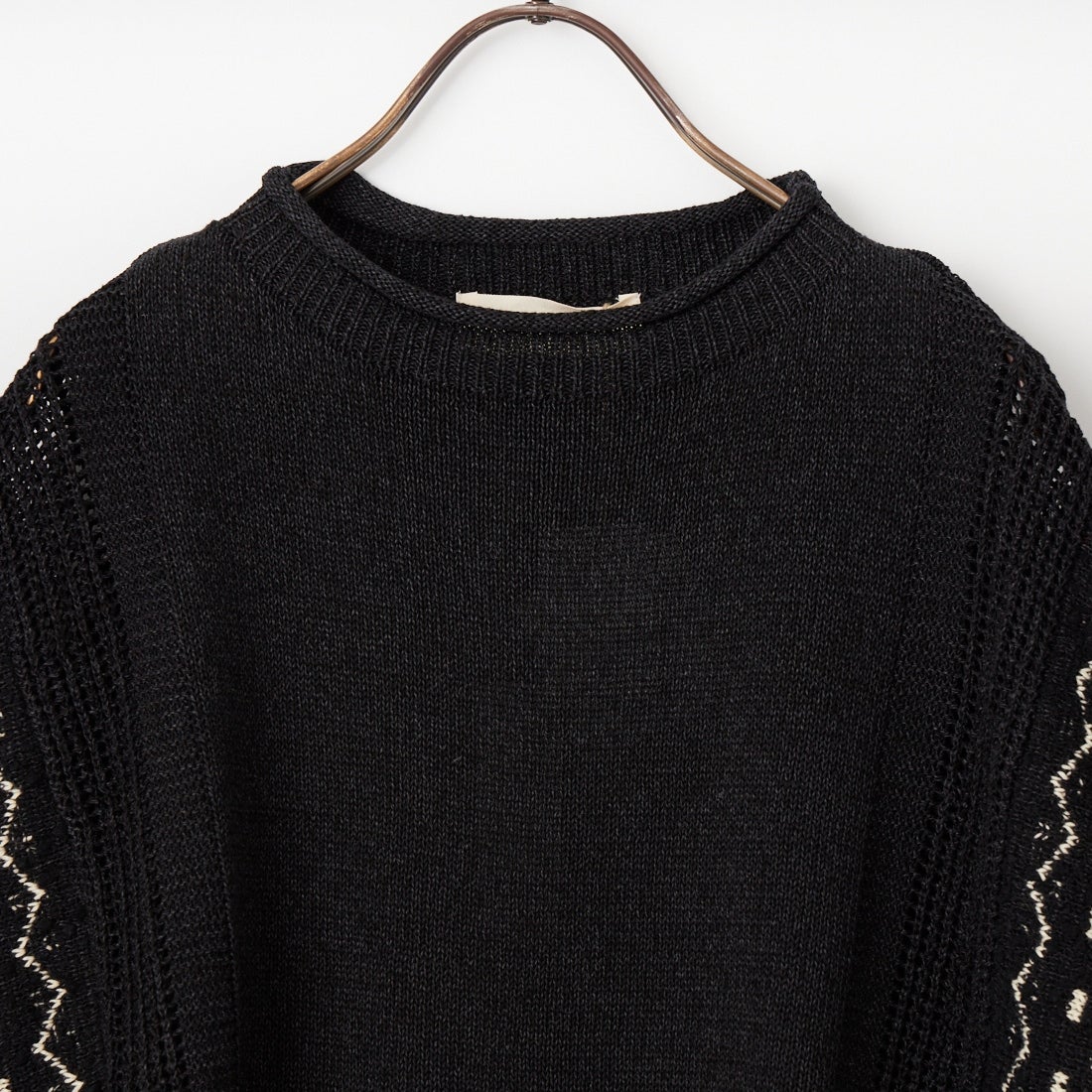 tumugu: [ツムグ] ペーパーコットンリネンベスト [TK26107] 99 BLACK