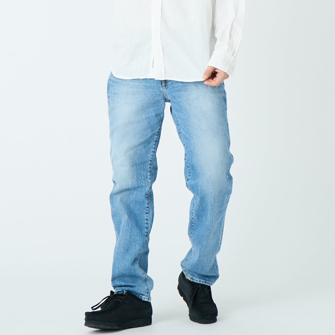 RED CARD TOKYO [レッドカード トーキョー] Bass ストレートデニム [71M93401VLT] K-VINT LT &&モデル身長：179cm 着用サイズ：32&&