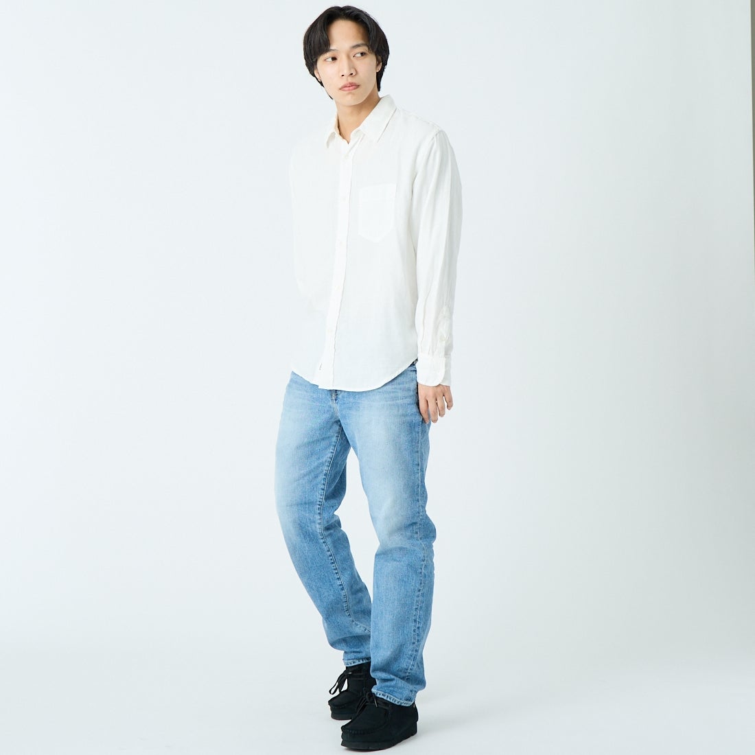 RED CARD TOKYO [レッドカード トーキョー] Bass ストレートデニム [71M93401VLT] K-VINT LT &&モデル身長：179cm 着用サイズ：32&&