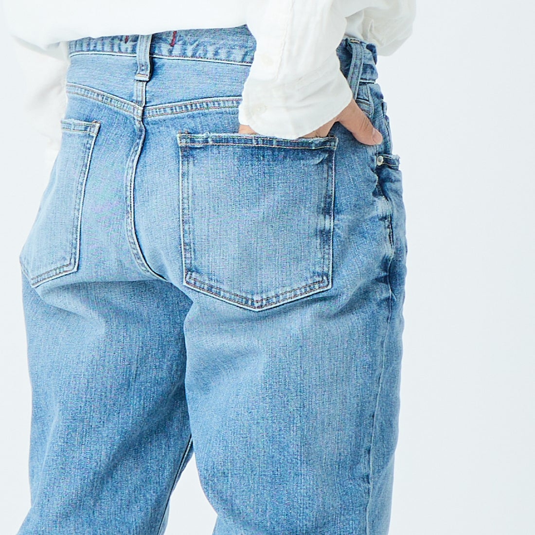 RED CARD TOKYO [レッドカード トーキョー] Bass ストレートデニム [71M93401VLT] K-VINT LT &&モデル身長：179cm 着用サイズ：32&&