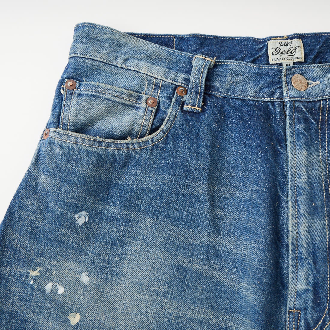 GOLD [ゴールド] 5ポケットデニムバギーパンツ [GL42581H] 128 NAVY