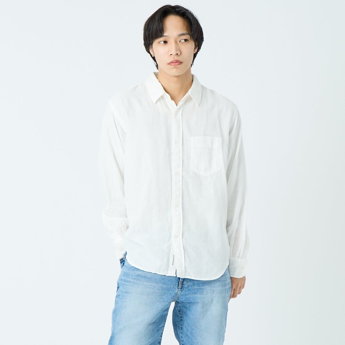 WHITE&&モデル身長：179cm 着用サイズ：L&&