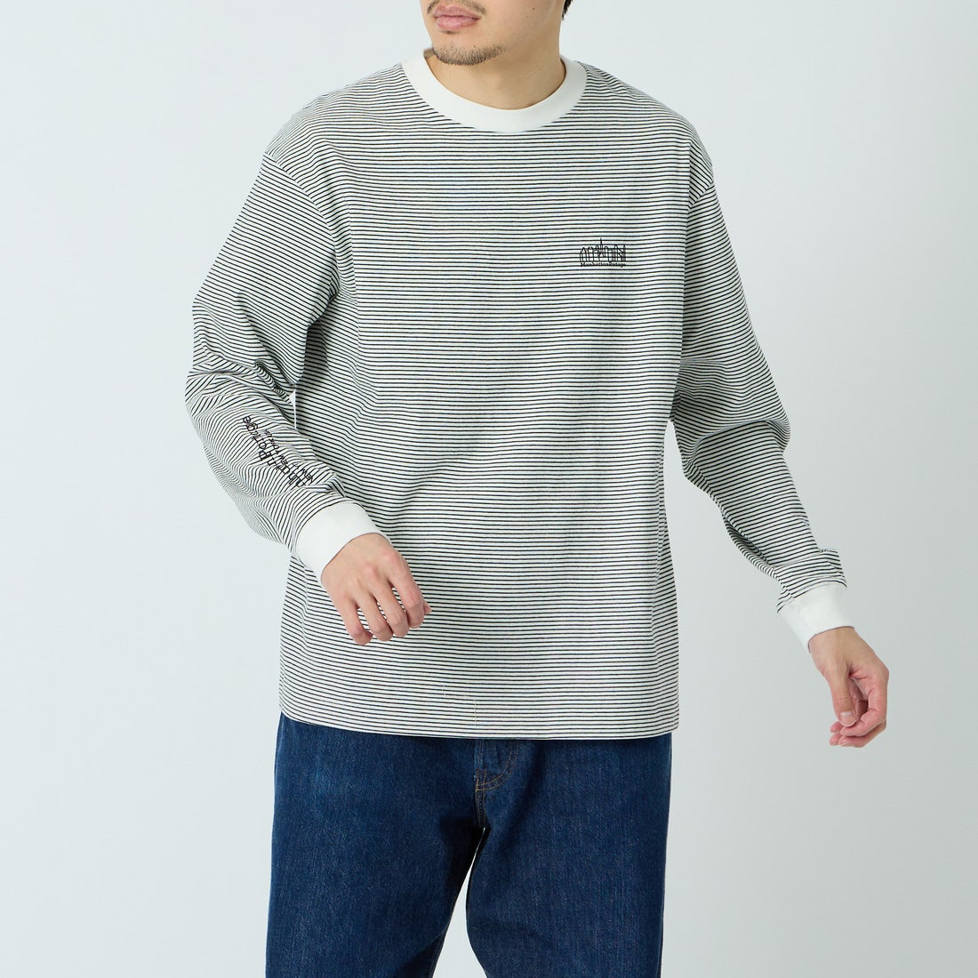 WHT BORDER&&モデル身長：168cm 着用サイズ：M&&