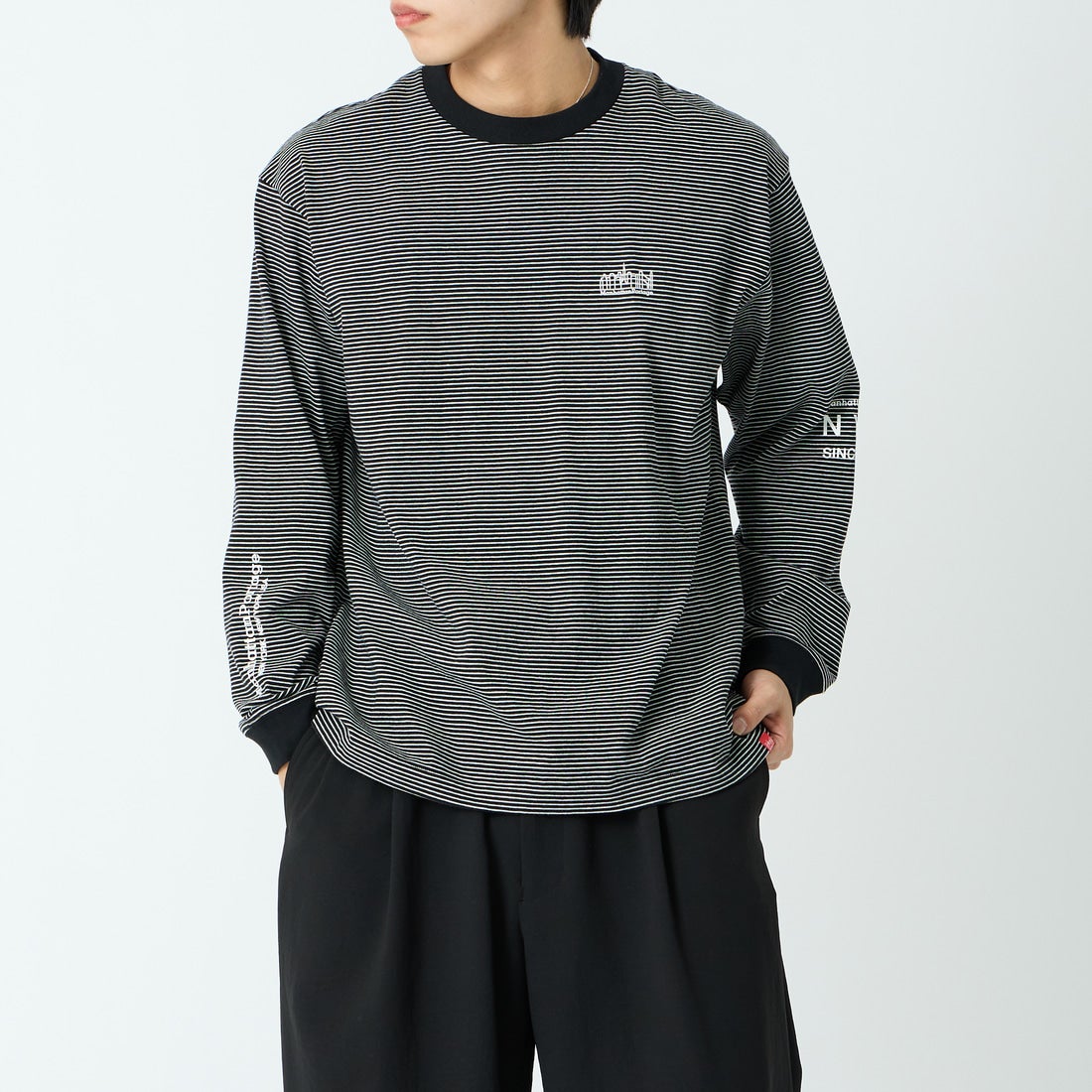 BLK BORDER&&モデル身長：179cm 着用サイズ：L&&