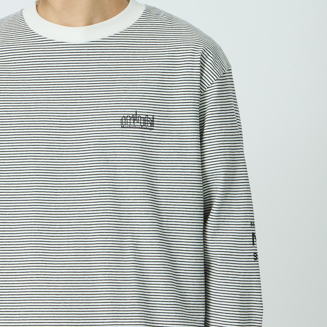 MANHATTAN PORTAGE [マンハッタンポーテージ] ロングスリーブTシャツ [26SS-MP-M650] WHT BORDER