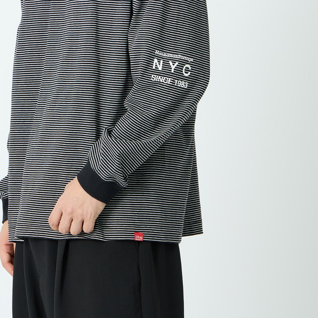 MANHATTAN PORTAGE [マンハッタンポーテージ] ロングスリーブTシャツ [26SS-MP-M650] BLK BORDER