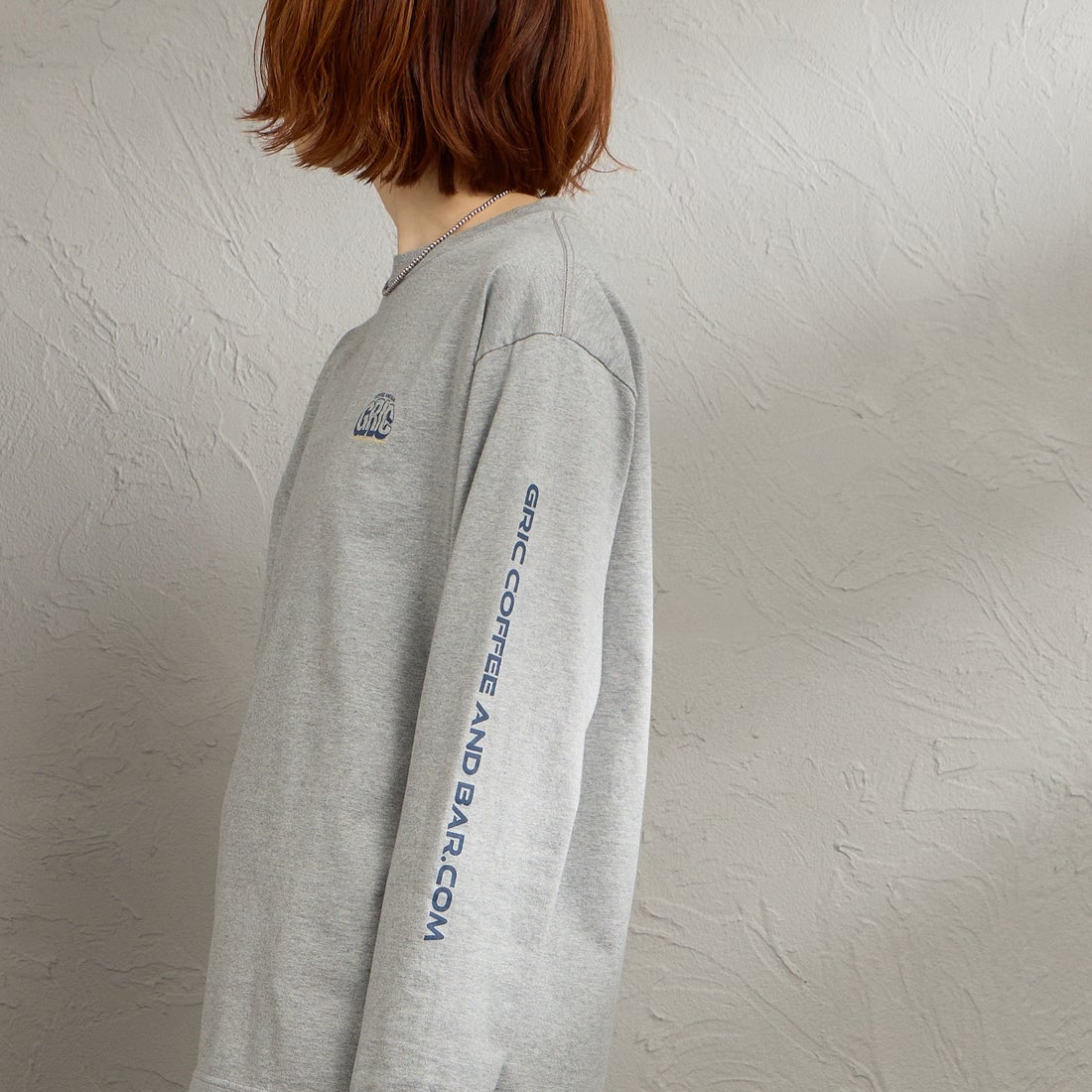 THE SHINZONE [ザ シンゾーン] GRIC ロングスリーブTシャツ [26SMSCU11] 06 GRAY &&モデル身長：158cm 着用サイズ：F0&&