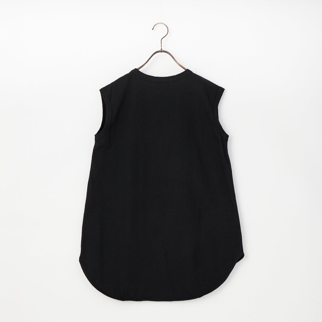 tumugu: [ツムグ] 裾ラウンドタンクトップ [TC23116] 99 BLACK
