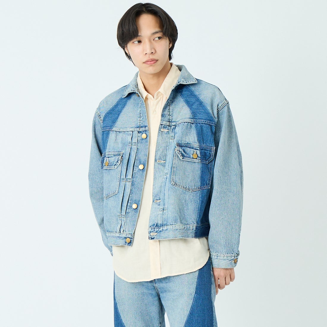 110 BLUE&&モデル身長：179cm 着用サイズ：2&&