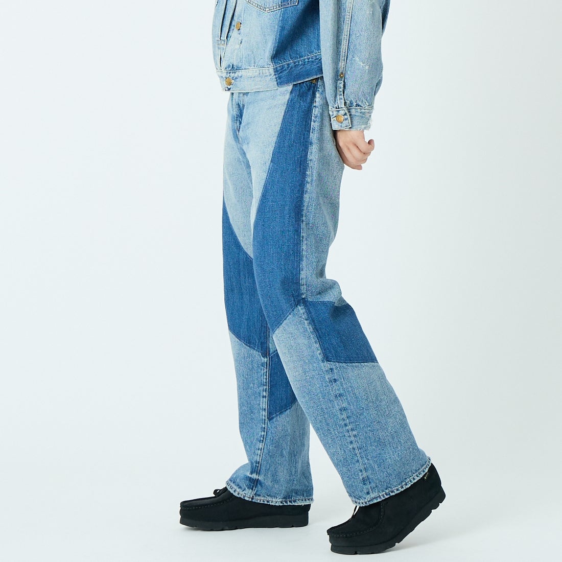 Dear BORO [ディアボロ] 1985 デニムジーンズ [793-6110004] 110 BLUE &&モデル身長：179cm 着用サイズ：2&&