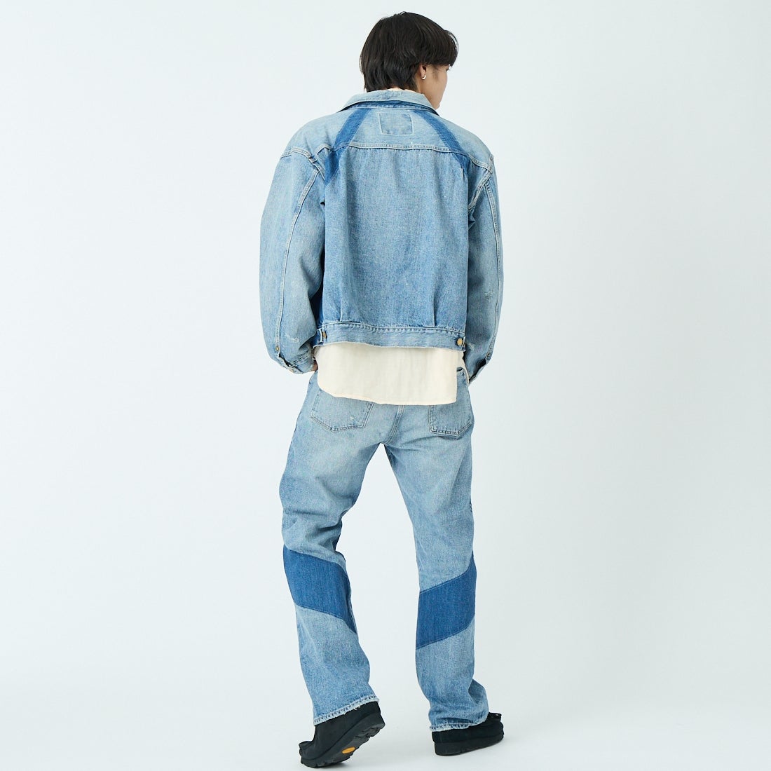 Dear BORO [ディアボロ] 1985 デニムジーンズ [793-6110004] 110 BLUE &&モデル身長：179cm 着用サイズ：2&&