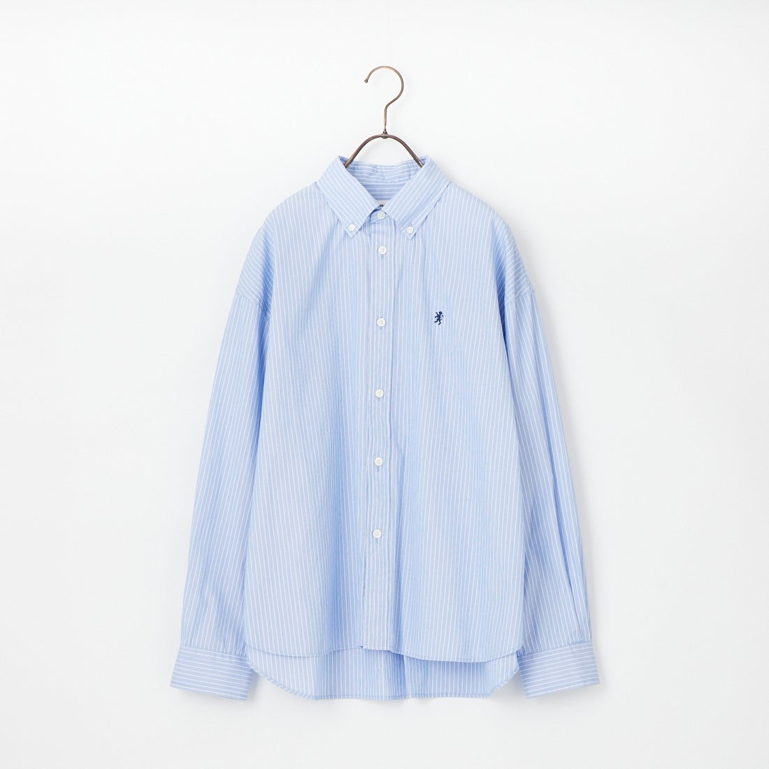 Gymphlex [ジムフレックス] ショートボタンダウンシャツ [GY-B0198CBK] BLU/WH ST