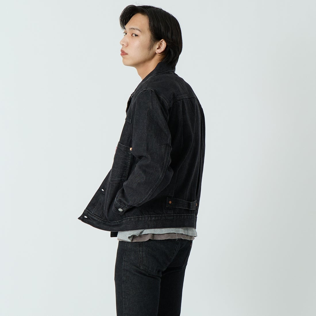 LEVI'S [リーバイス] TYPE1 トラッカージャケット [007X8-00] 00 BIG STE &&モデル身長：179cm 着用サイズ：M&&