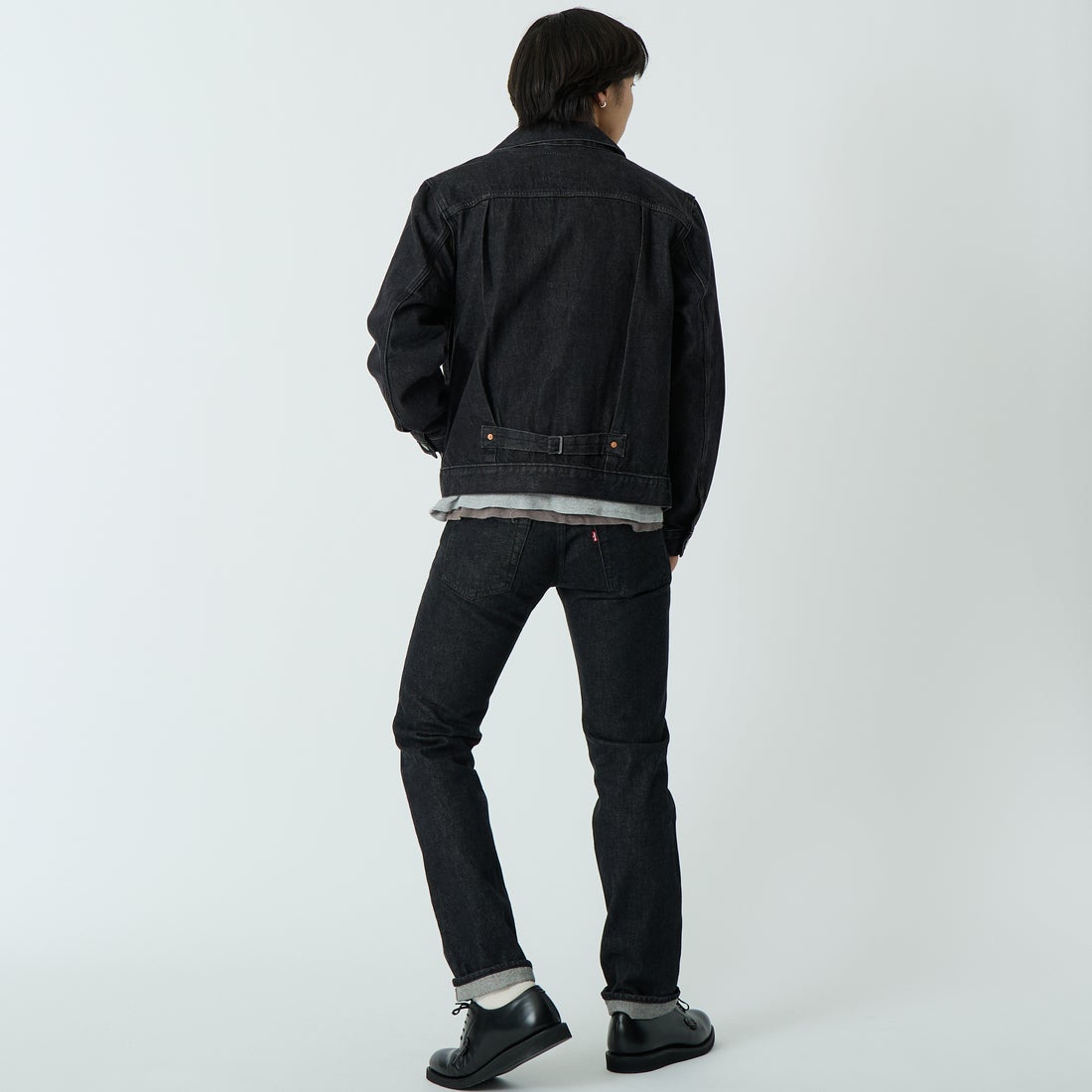 LEVI'S [リーバイス] TYPE1 トラッカージャケット [007X8-00] 00 BIG STE &&モデル身長：179cm 着用サイズ：L&&