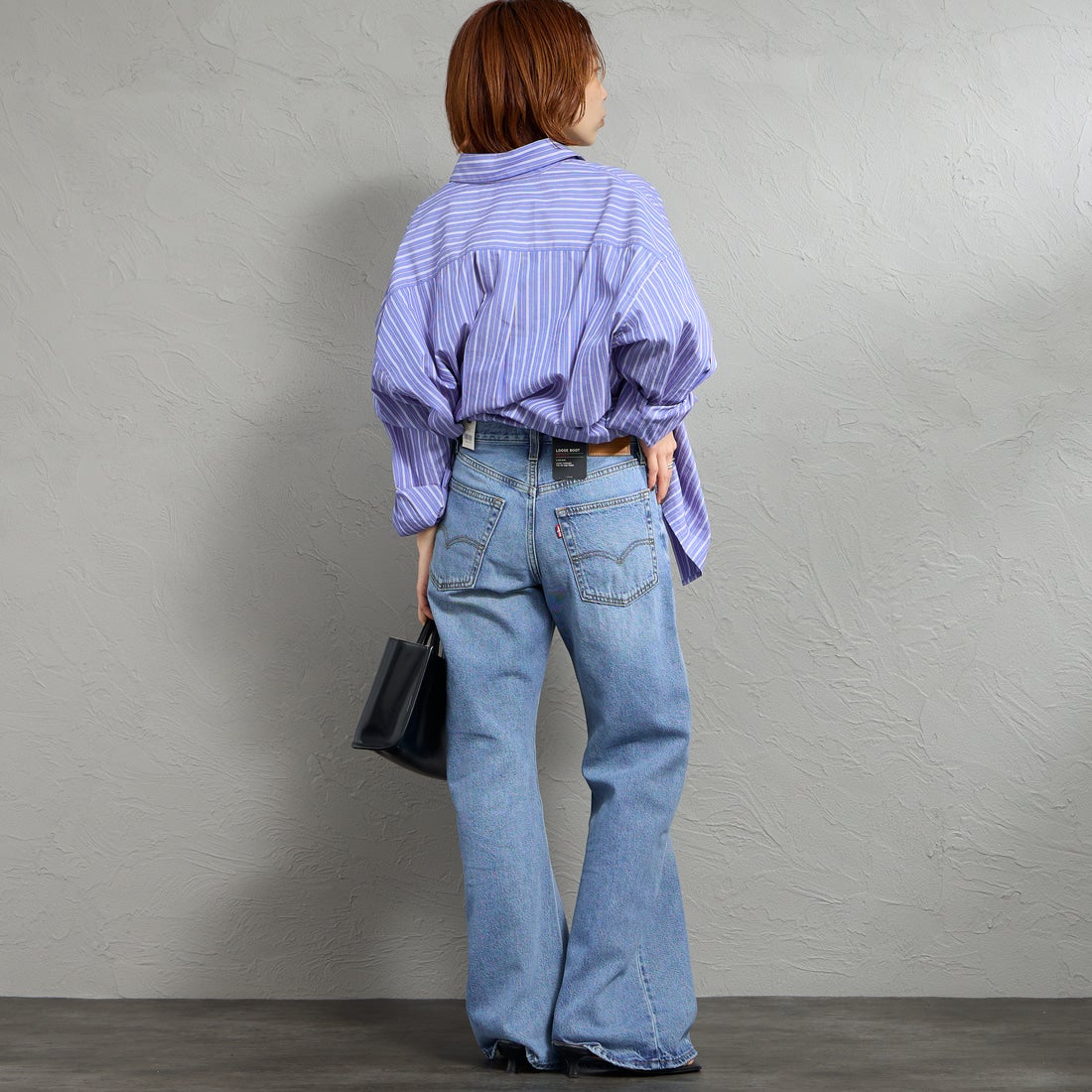 LEVI'S [リーバイス] LOOSE BOOT ジーンズ [005DO-00] 00 EASY DA &&モデル身長：158cm 着用サイズ：25&&