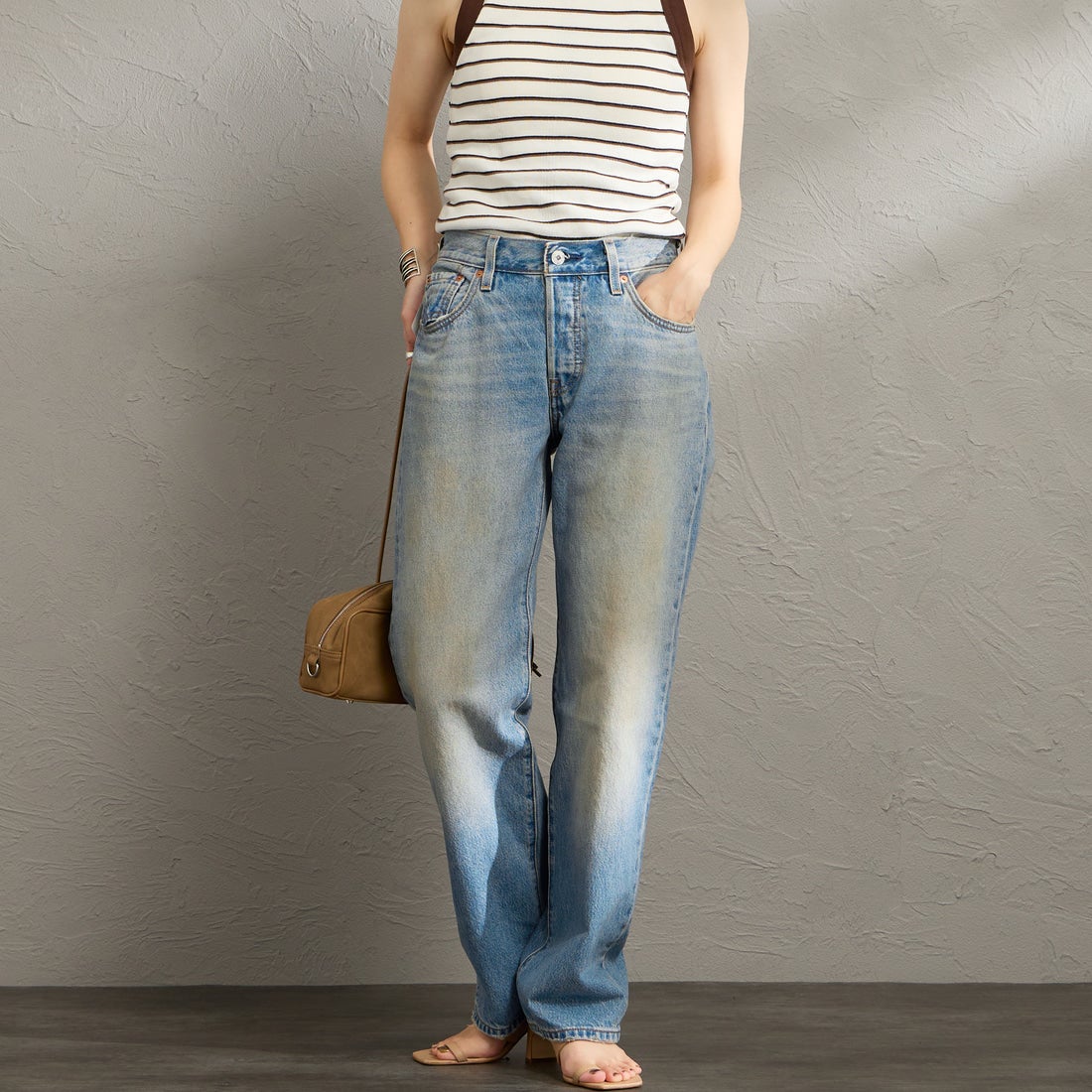 LEVI'S [リLEVI'S [リーバイス] 501 90s ジーンズ [A1959-01] 32 OFF ROAーバイス] 501 90s ジーンズ [A1959-01] 32 OFF ROA &&モデル身長：158cm 着用サイズ：25&&