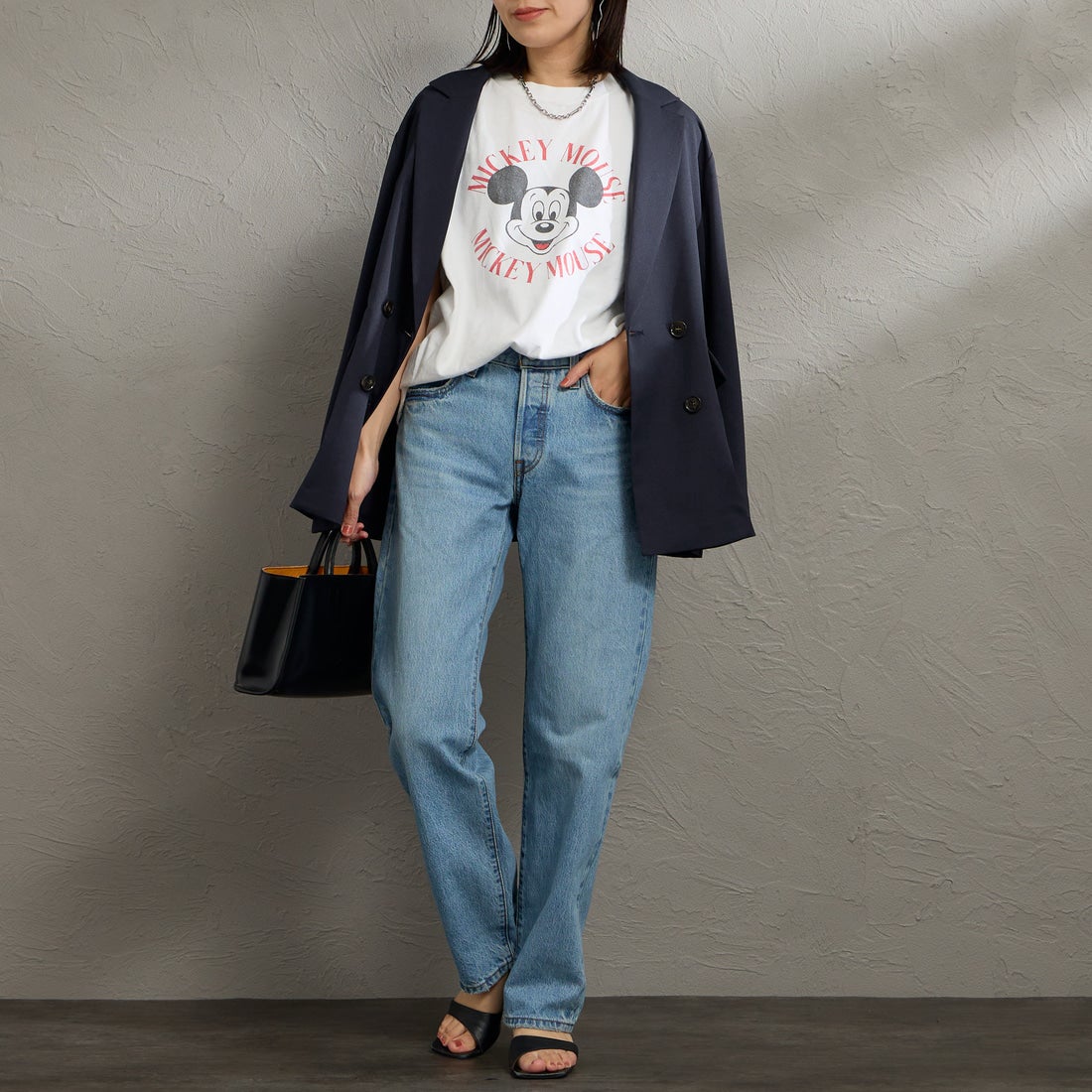 LEVI'S [リLEVI'S [リーバイス] 501 90s ジーンズ [A1959-01] 32 OFF ROAーバイス] 501 90s ジーンズ [A1959-01] 06 IN LOVE &&モデル身長：160cm 着用サイズ：24&&