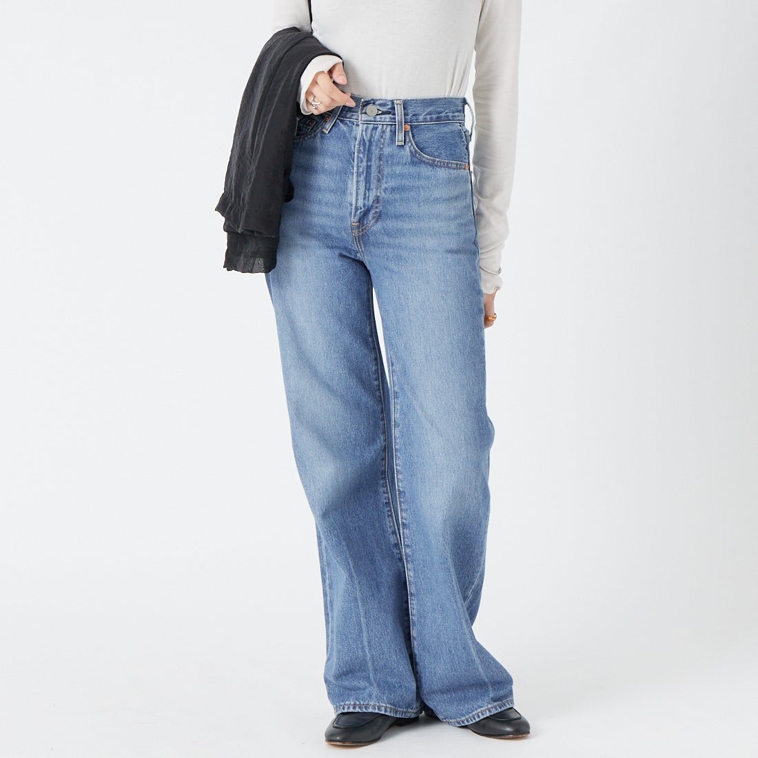 LEVI'S [リーバイス] リブケージ ワイドレッグ ジーンズ [A6081-00] 20 NOT THE &&モデル身長：162cm 着用サイズ：24&&