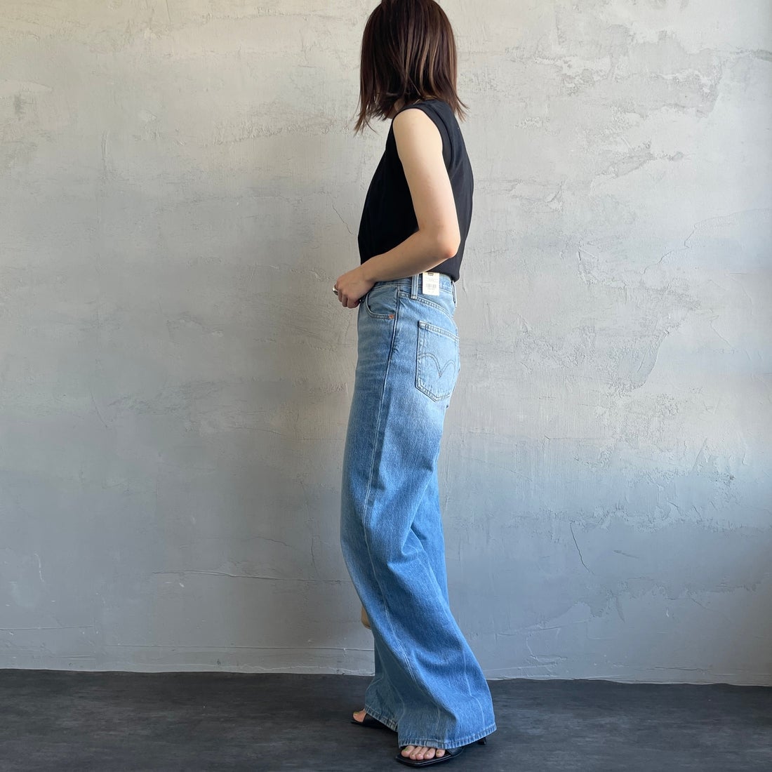 LEVI'S [リーバイス] リブケージ ワイドレッグ ジーンズ [A6081-00] 20 NOT THE &&モデル身長：158cm 着用サイズ：25&&