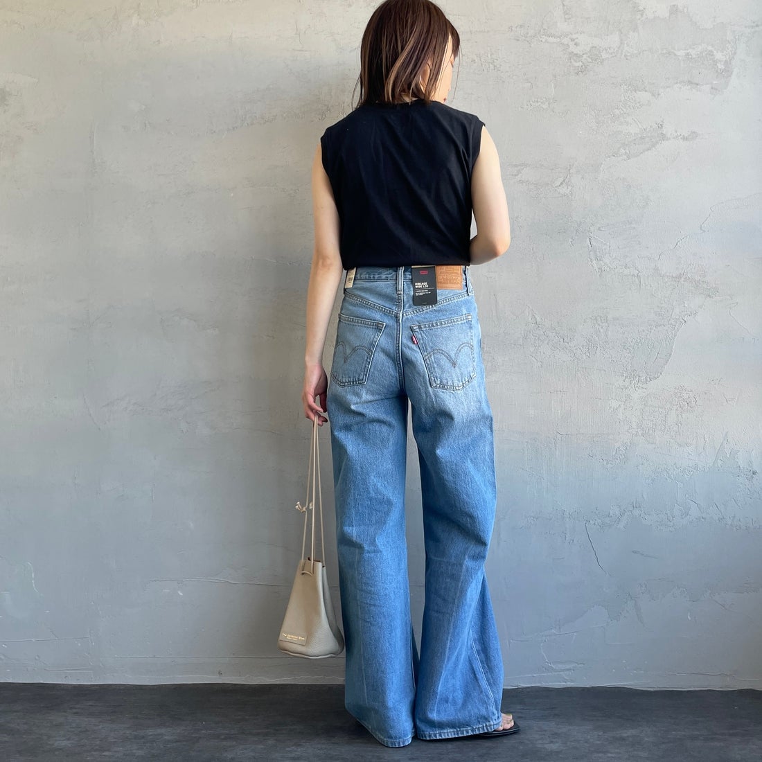 LEVI'S [リーバイス] リブケージ ワイドレッグ ジーンズ [A6081-00] 20 NOT THE &&モデル身長：158cm 着用サイズ：25&&