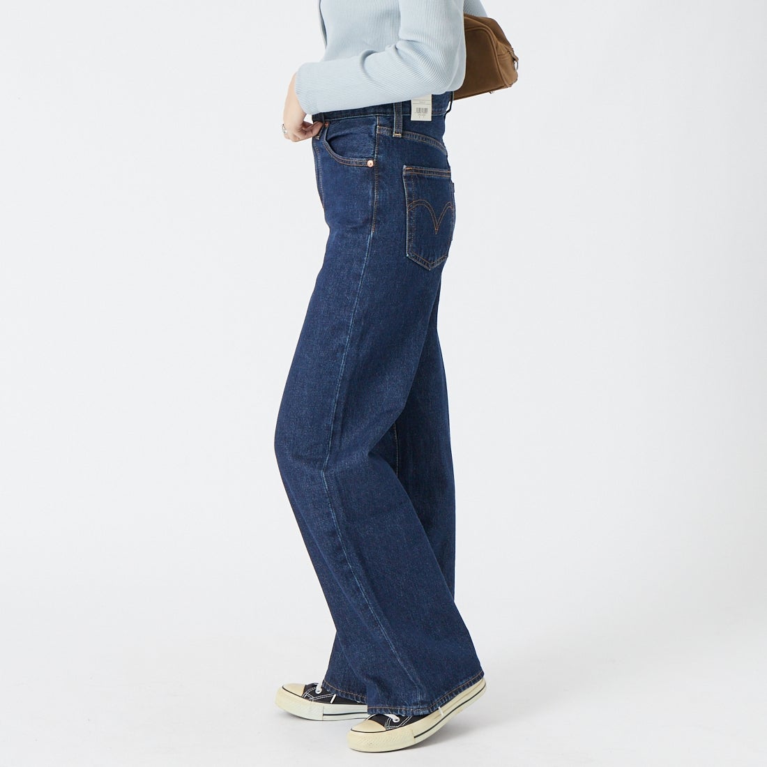 LEVI'S [リーバイス] リブケージ ワイドレッグ ジーンズ [A6081-00] 19 SHADED &&モデル身長：162cm 着用サイズ：24&&