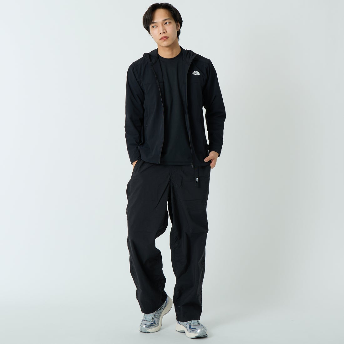 THE NORTH FACE [ザ ノースフェイス] フレキシブルフーディ [NP22581] K &&モデル身長：179cm 着用サイズ：M&&