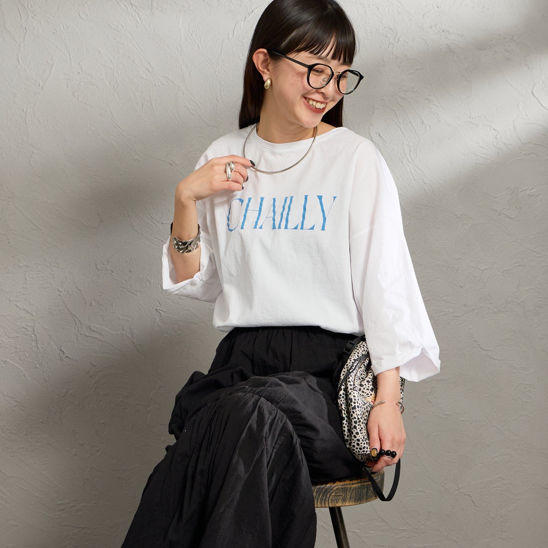 WHITE&&モデル身長：150cm 着用サイズ：F&&