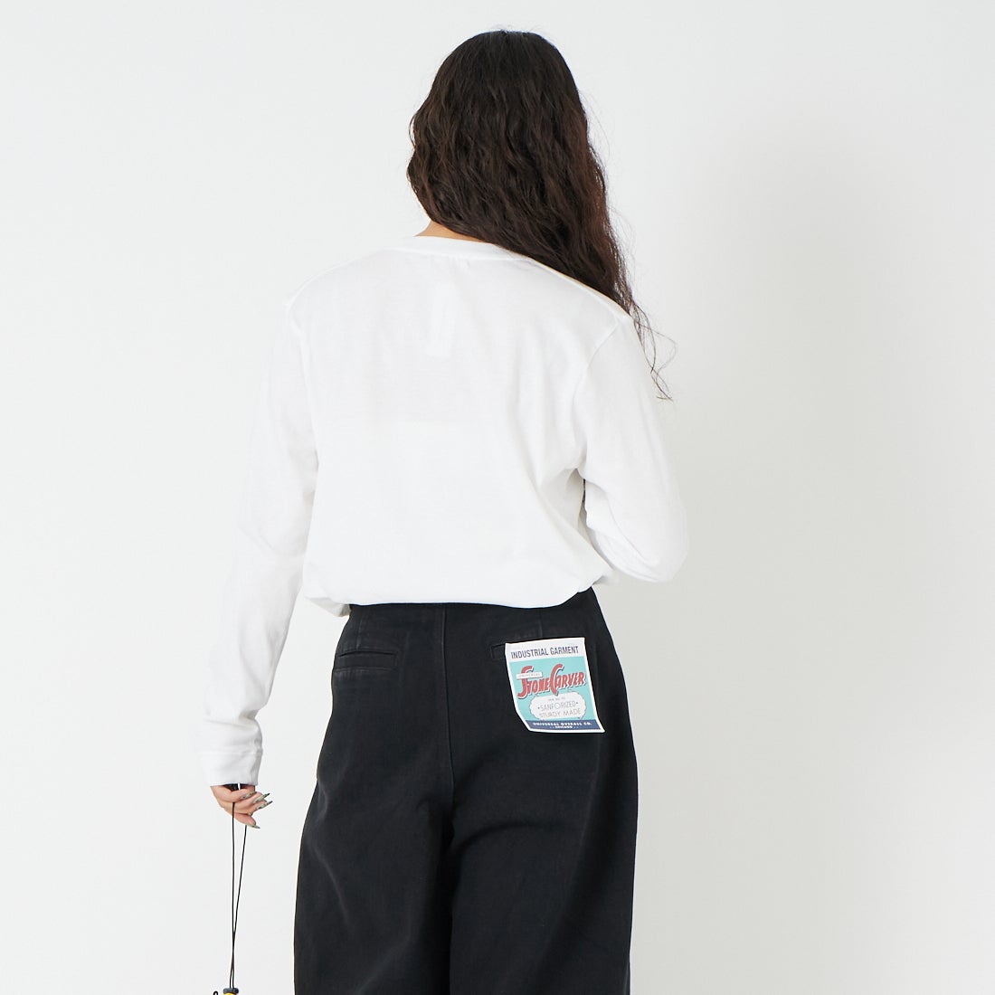 GOOD ROCK SPEED [グッドロックスピード] マリリン・モンロー ロングスリーブTシャツ [26MRM002W] WHITE &&モデル身長：162cm 着用サイズ：F&&