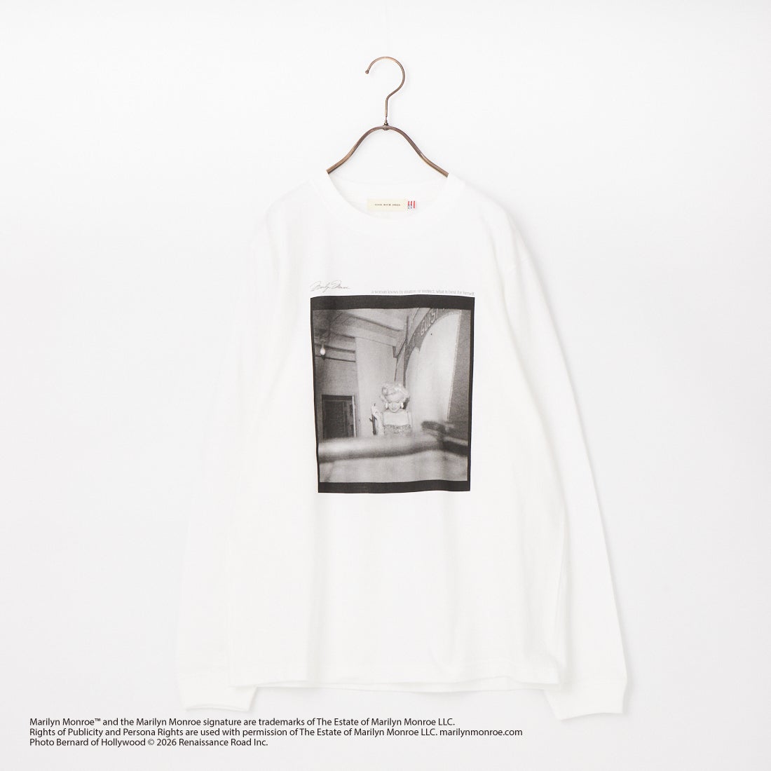 GOOD ROCK SPEED [グッドロックスピード] マリリン・モンロー ロングスリーブTシャツ [26MRM002W] WHITE
