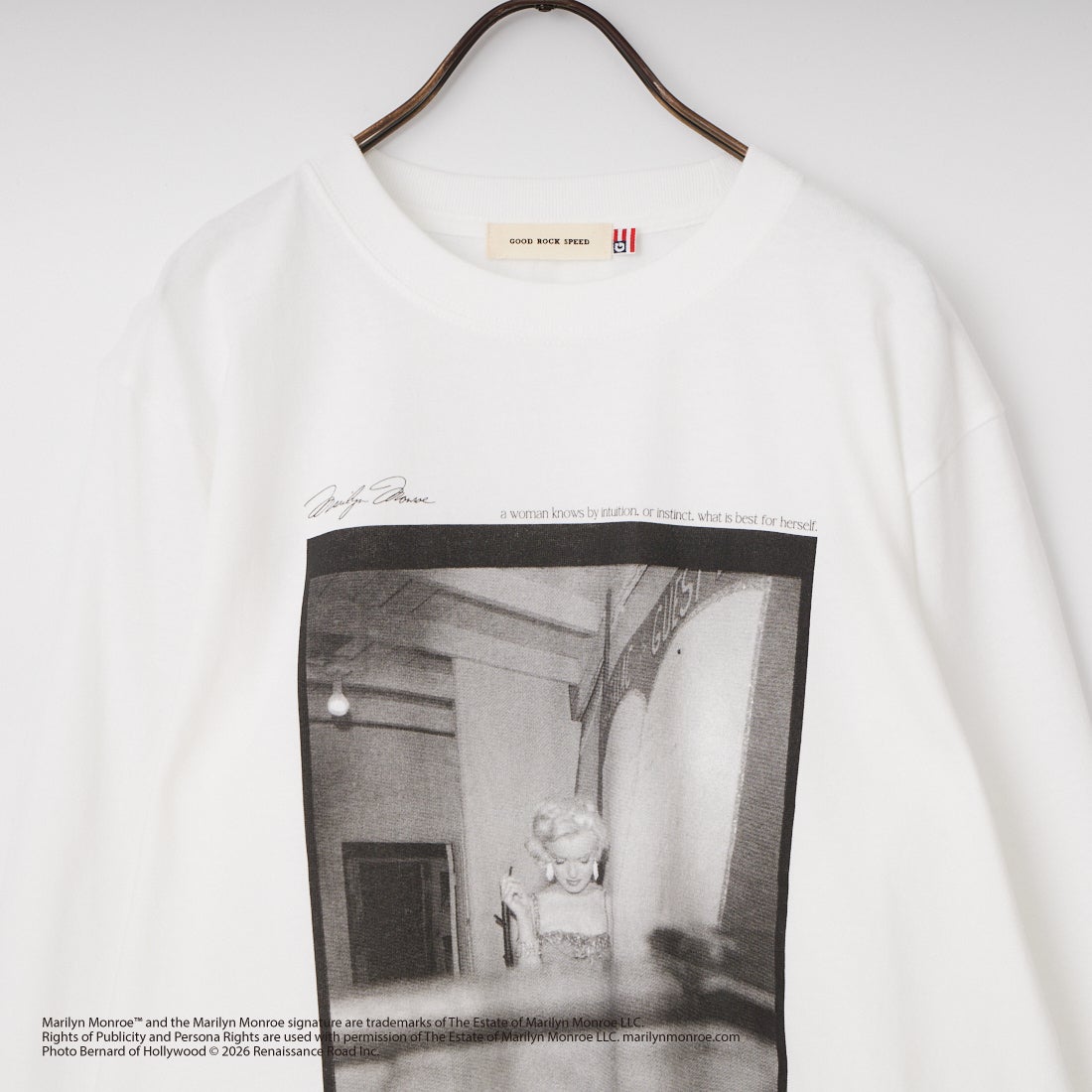 GOOD ROCK SPEED [グッドロックスピード] マリリン・モンロー ロングスリーブTシャツ [26MRM002W] WHITE