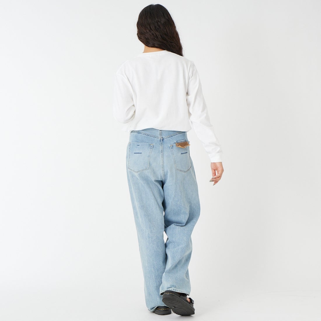 GOOD ROCK SPEED [グッドロックスピード] マリリン・モンロー ロングスリーブTシャツ [26MRM003W] WHITE &&モデル身長：162cm 着用サイズ：F&&