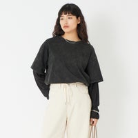 BLACK&&モデル身長：162cm 着用サイズ：F&&